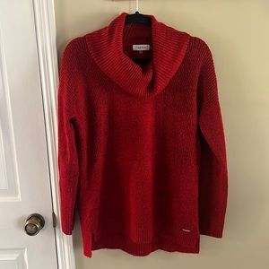 Calvin Klein Red Turtle Neck Sweater / Small